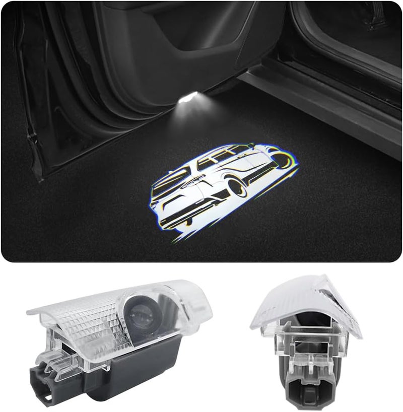 akarin 2 PCS LED Car Door Logo Lights Compatible for Sienna 2021-present Courtesy Projector Laser Welcome Light Puddle Lamp Car Accessories (for Sienna 2021-present-02) - Image 1